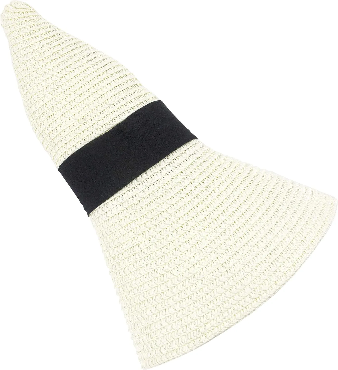 Women's Sun Hat Wide Brim Foldable Straw Hats Summer Travel Beach Cap