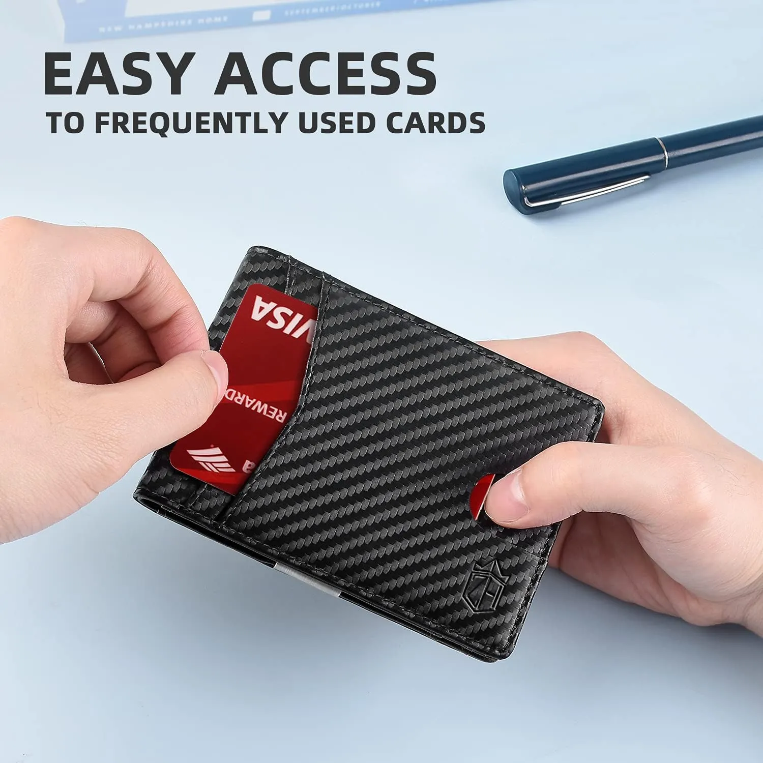 Zitahli Slim Wallet for Men Gifts 12 Card Slots ID Window With Money Clip Minimalist RFID Front Pocket Bifold Leather Small Thin Gift Box Dad Birthday Christmas Regalos Hombres